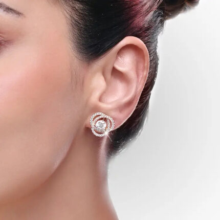 Ruby Sunburst Stud Earrings